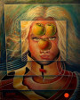 retrato tres manzanas